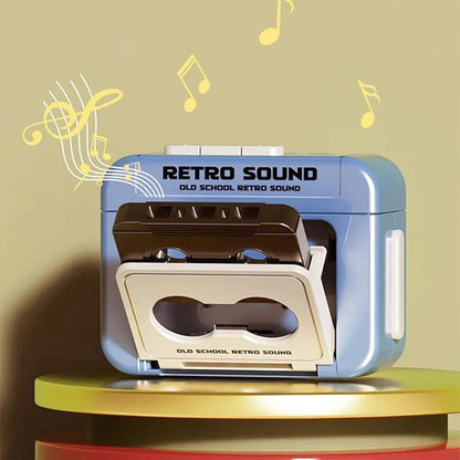GearPix mini retro cassette voice recording keychain showing a compact, vintage-style voice recorder attached to a keychain.