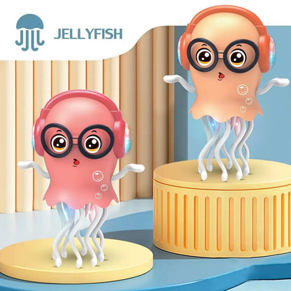 GEARPIX Magic Dancing Jellyfish toy with colorful LED lights, bump and go movement, and electric musical features.