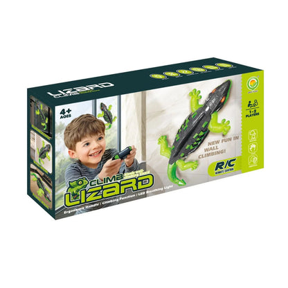 GEARPIX wall climbing RC lizard toy, a gravity-defying remote control reptile with realistic lizard features and climbing abilities.